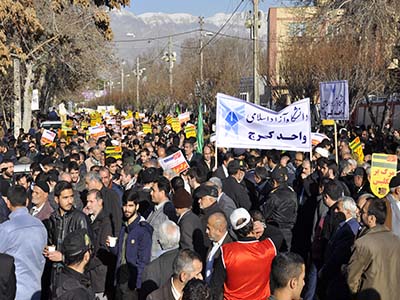 با حضور گسترده مردم انقلابی ، اجتماع با شکوه  نهم دی در کرج